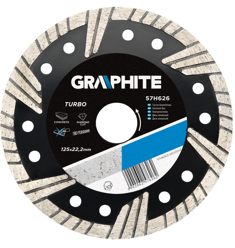 Graphite Tarcza diamentowa 180x22.2mm turbo 57H628