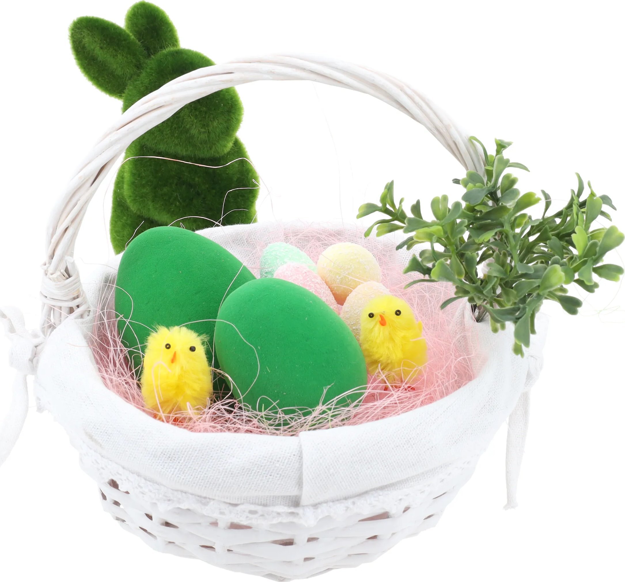 Koszyk WIKLINOWY WIELKANOCNY dekoracyjny KOSZYCZEK do święconki ozdobny