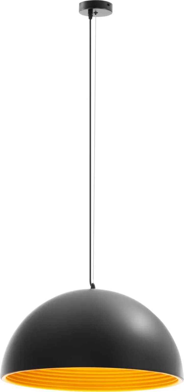 Lampa wisząca Uniprodo Lampa wisząca nowoczesna 1 punktowa kształt kopuły - czarno złota Lampa wisząca nowoczesna 1 punktowa kształt kopuły - czarno z