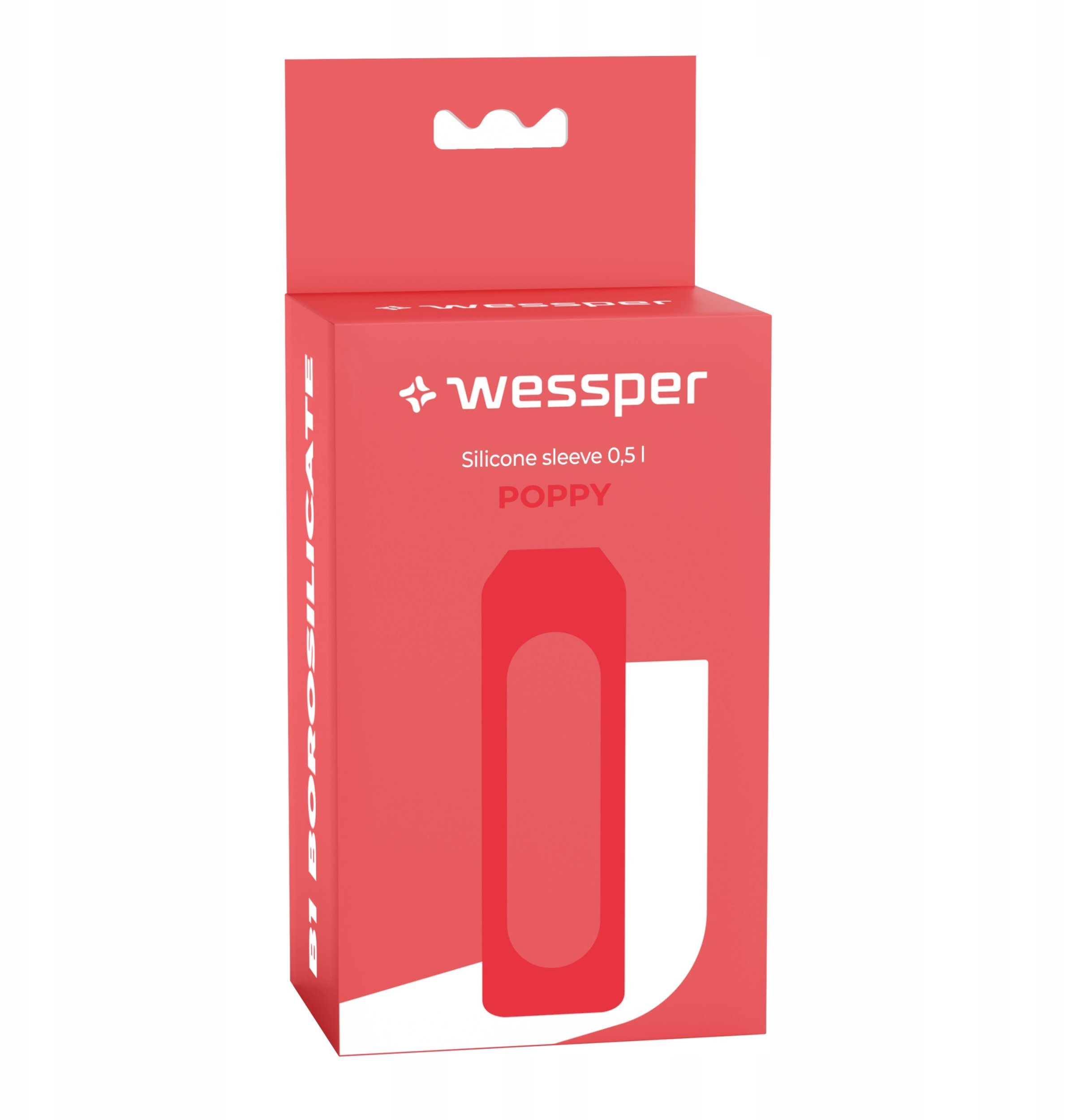 Silikonowa nakładka dla WE260 500ml Wessper B1 Borosilicate Poppy (SS-RED-WES260-500-NEW)