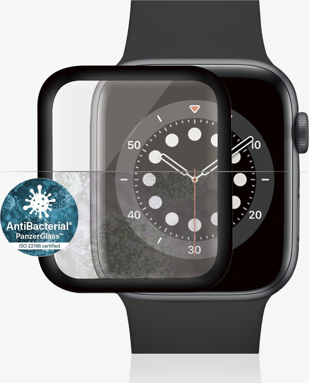 PanzerGlass Szkło antybakteryjne do Apple Watch Series 4/5/6/SE 44mm (2017)