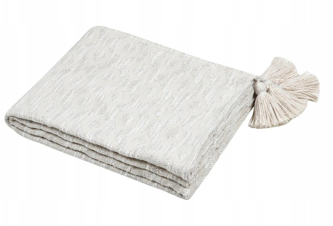 Koc bawełninany z efektem lnu, BALMA, 125 x 150 cm