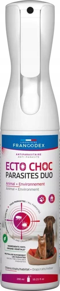 Francodex Francodex Ecto Choc Parasites Duo Mgiełka przeciwpasożytnicza dla psów i kotów 290ml