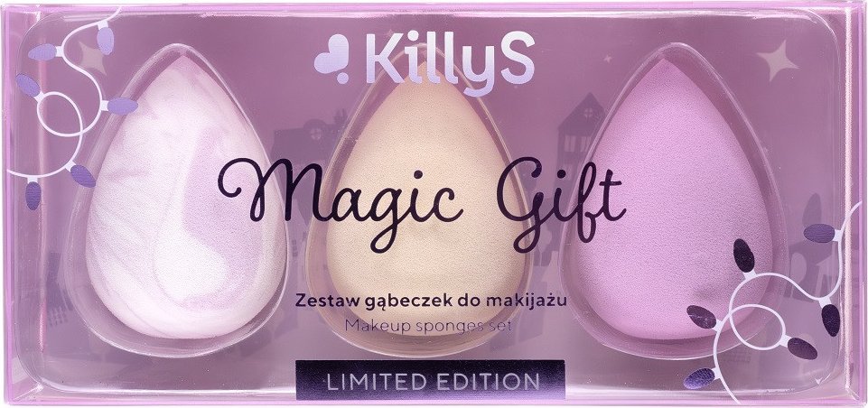 KillyS Magic Gift zestaw gąbeczek do makijażu 3szt.