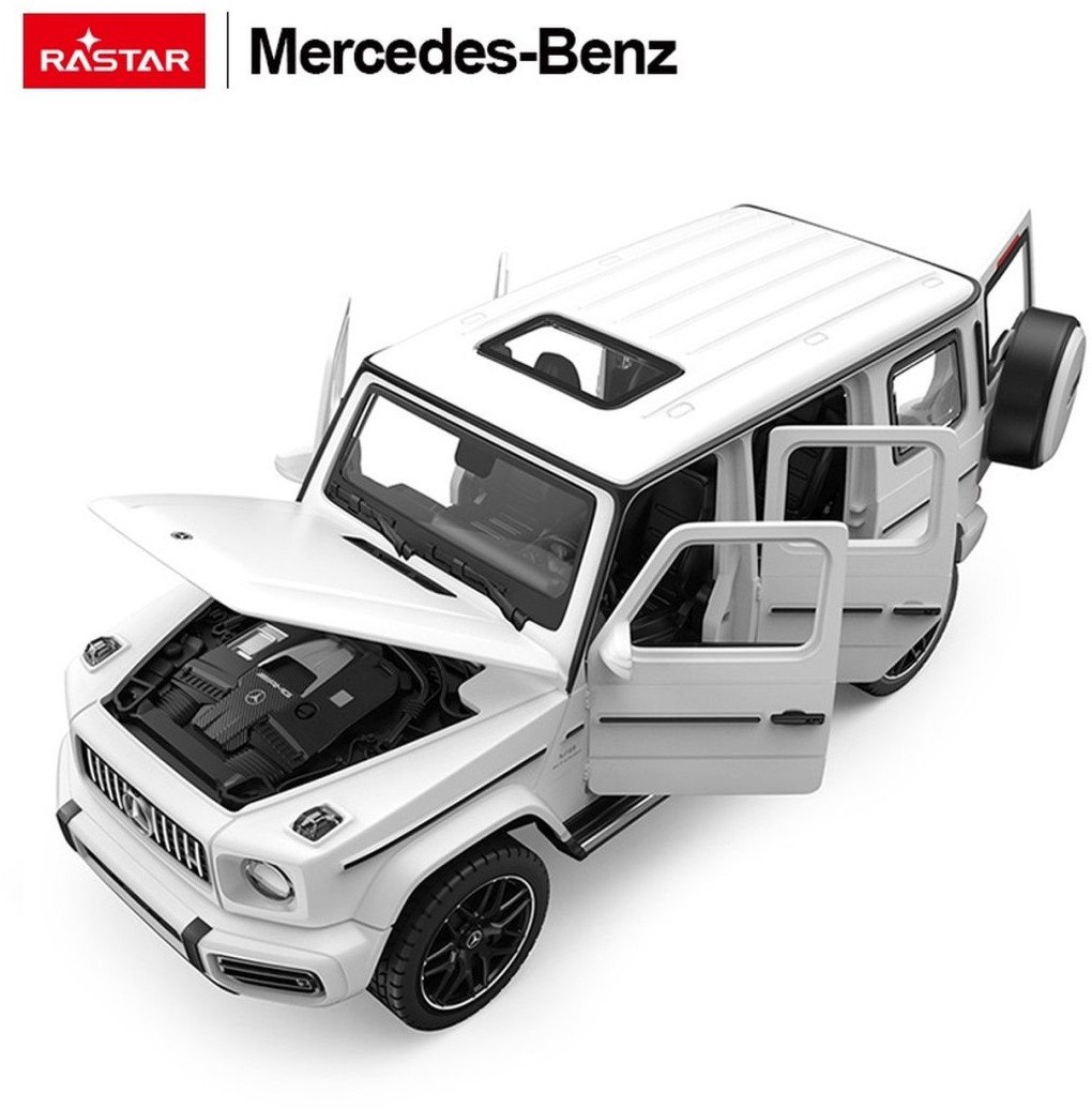 Autko Metalowe 1/32 Mercedes-Benz AMG G63 z Dźwiękiem Białe RASTAR