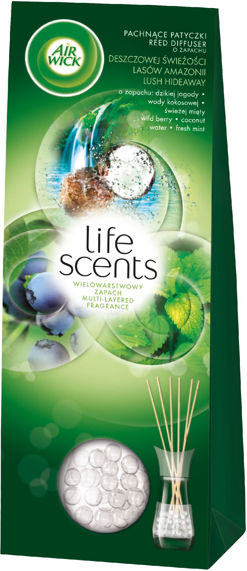 Air Wick Air Wick Pachnące Patyczki Deszczowa Świeżość Lasów Amazonii 30 ml