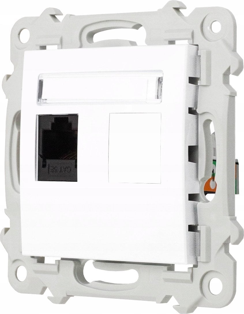 Ospel Gniazdo komputerowe Ospel Szafir GPK-1Z/K/m/00 pojedyncze, kat. 5e MMC białe