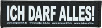 Trixie Naklejka na rzep 2 Julius-K9 , S, ICH DARF ALLES