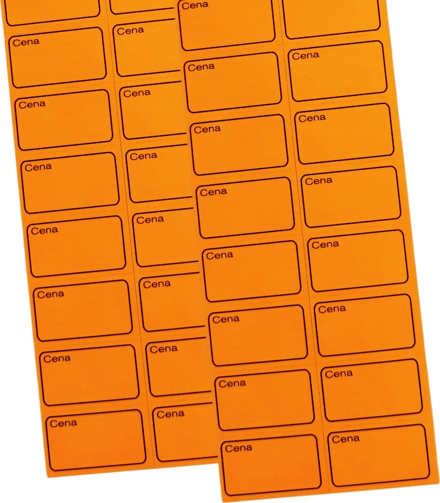 StudioCen Ceny samoprzylepne na pasku pomarańczowe - 240 etykiet