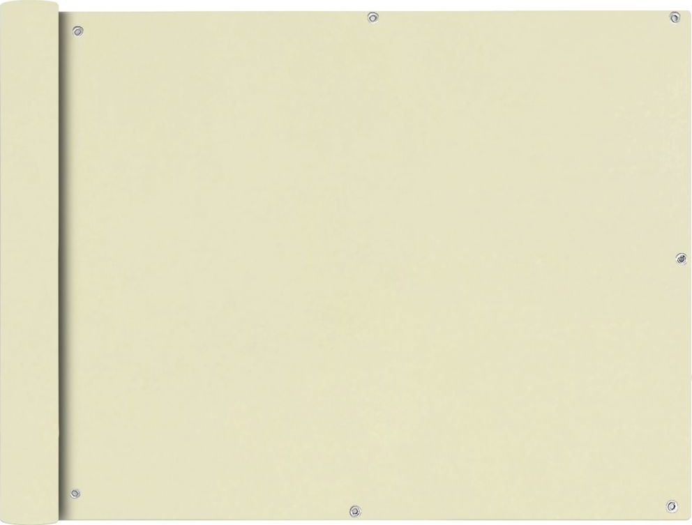 vidaXL Parawan balkonowy z tkaniny oxford 90x400 cm kremowy