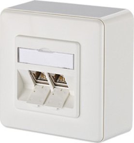 Metz BTR Skrzynki natynkowe / 2 białe Moduł E-DAT 2 porty, kat. 6 (klasa E)