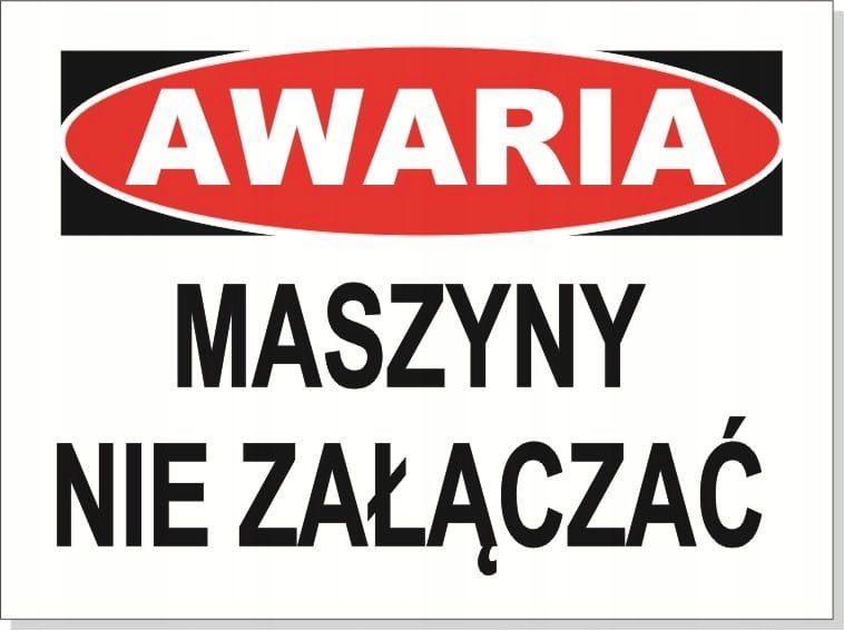 Mój dom Awaria Maszyny Nie Załączać - 150X100 Płyta Pcv Libres Polska Sp 000_150X100_Pn_Awari 5904937564206