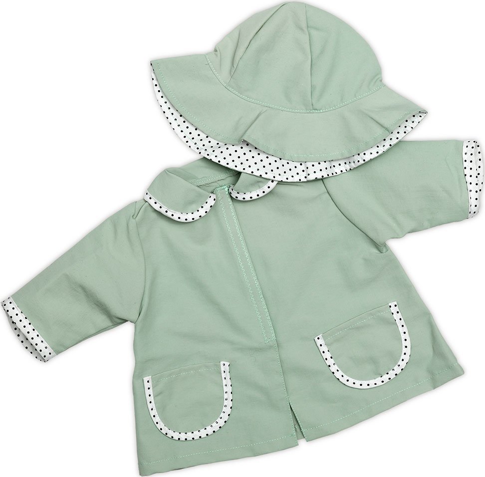 Micki Przeciwdeszczowa kurtka i czapka dla lalki 45 cm Skrallan