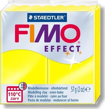 Fimo Masa plastyczna termoutwardzalna Effect neonowy żółty 57g