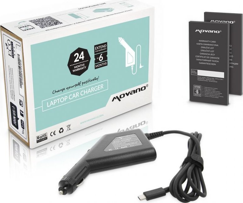 Zasilacz do laptopa Movano ładowarka / zasilacz samochodowy movano 45W USB type C USB-C