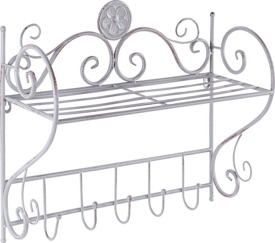 Beliani Metalowa półka łazienkowa wisząca szara OSORNO!