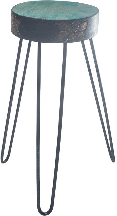 Stojak z Drewna Albasia - Turkus