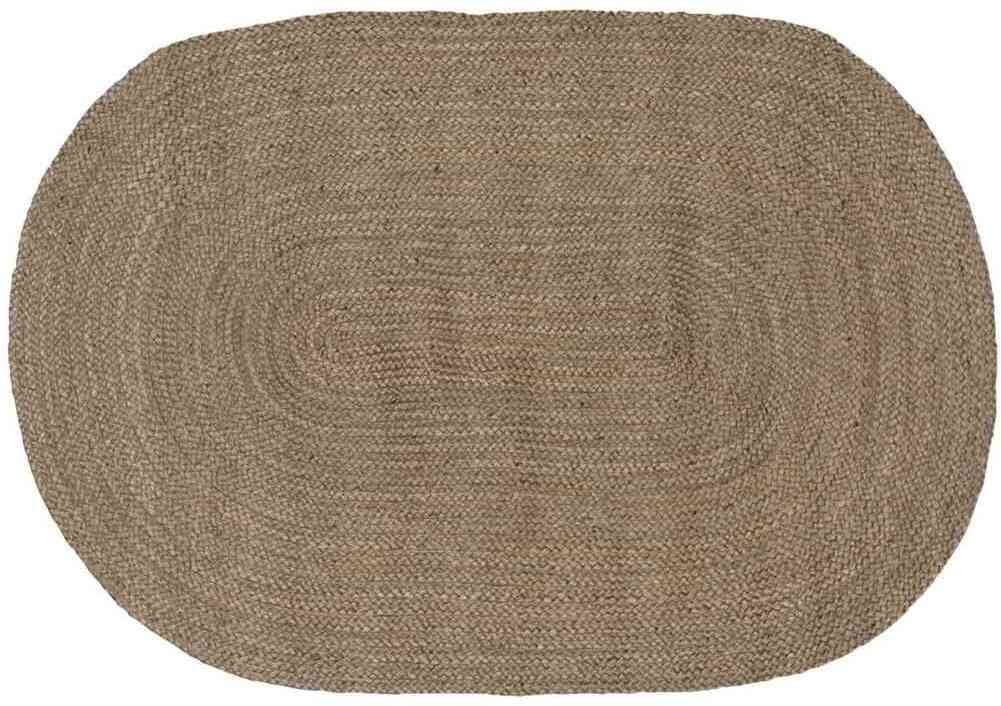 vidaXL Dywan Naturalny i czarny 300 x 300 cm Juta