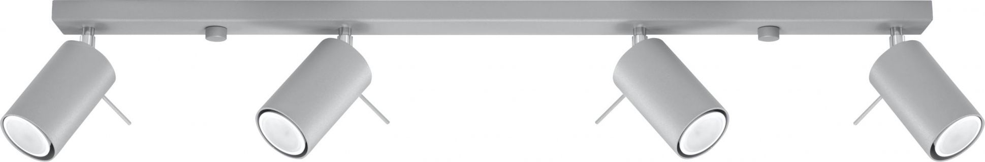 Lampa sufitowa Lumes Szary plafon LED z regulacją reflektorów - E785-Rins