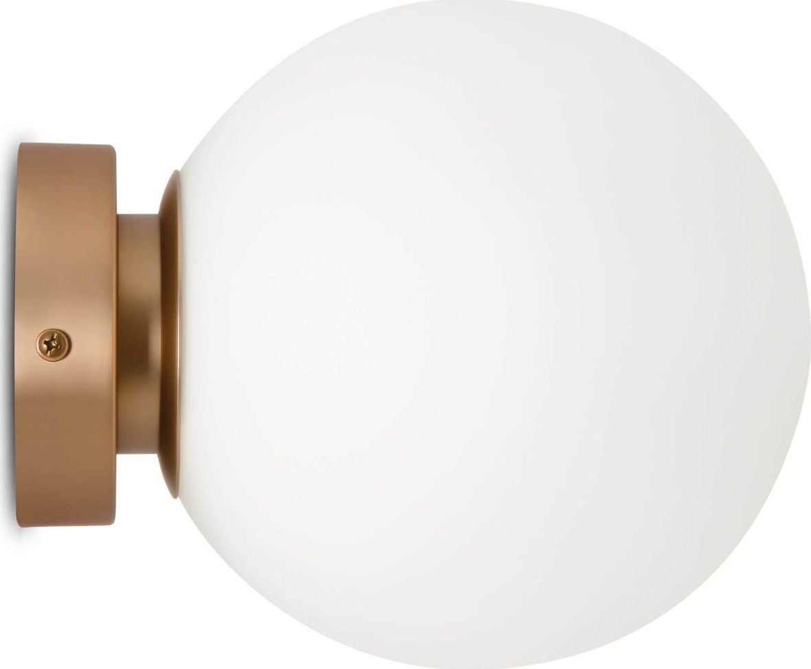 Kinkiet Maytoni Szklany kinkiet Basic Form MOD321WL-01G2 kula złota biała