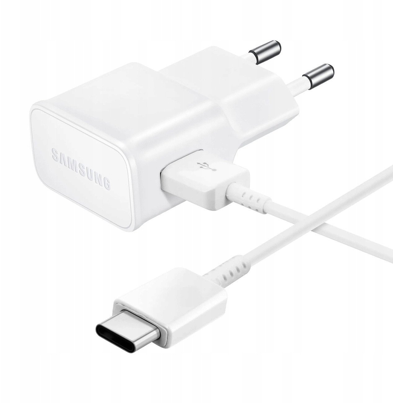 Ładowarka sieciowa Samsung EP-TA200EWE USB-A 15W z kablem EP-DR140AWE USB-A - USB-C (OOB Bulk - opakowanie zastępcze) - biała