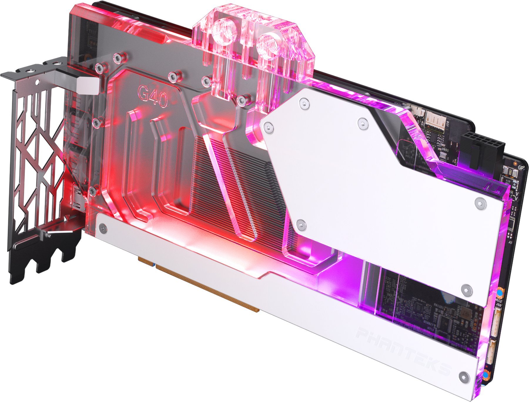 Phanteks PHANTEKS Glacier G40 RTX 4090 Waterblock with Backplate for MSI, D-RGB - white