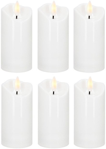 Świece elektryczne LED 6 szt. wkłady do znicza 10 cm świeczki na baterie UNIWERSALNY