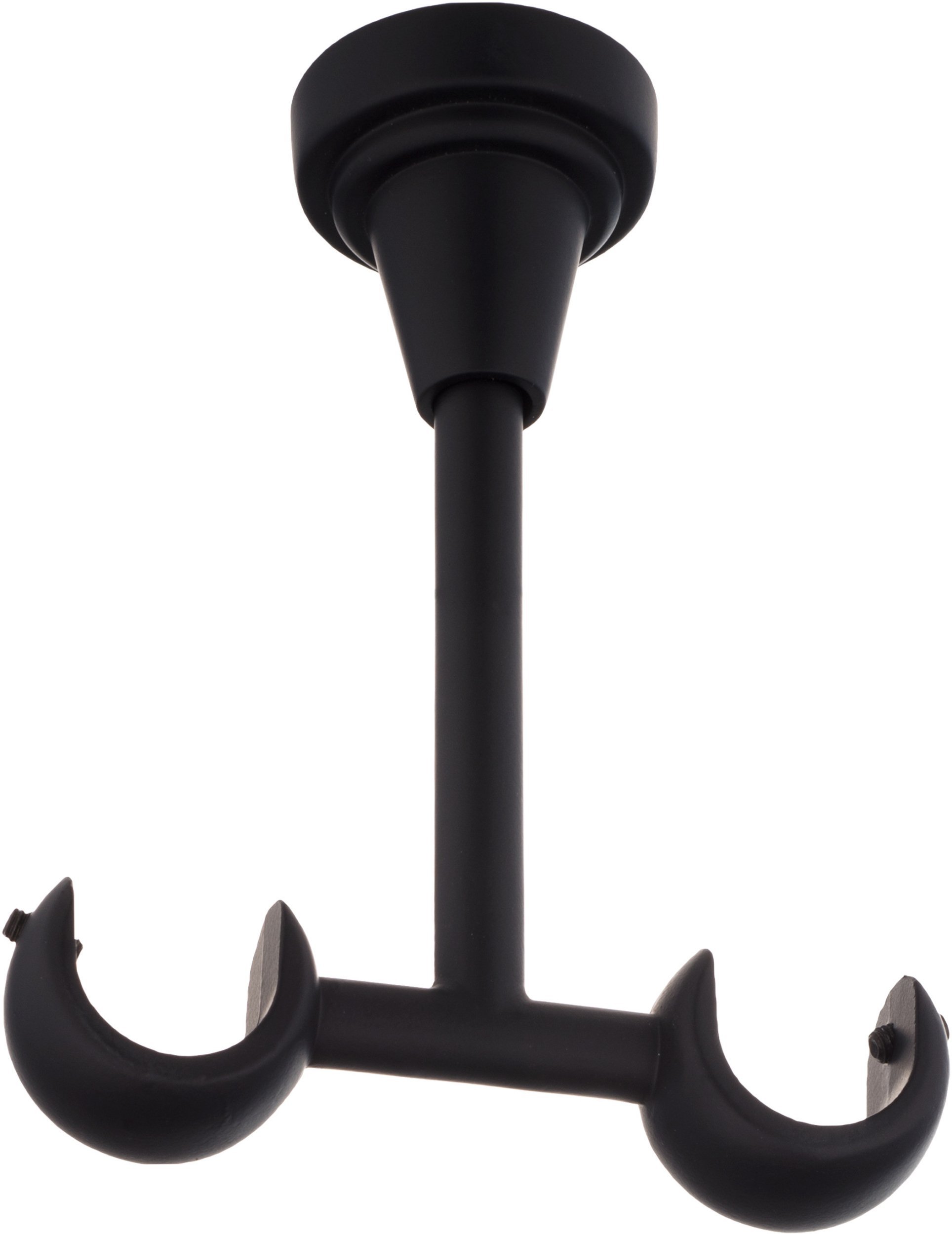 CURTAIN ROD BRACKET DOUBLE CEIL D19 M.BL