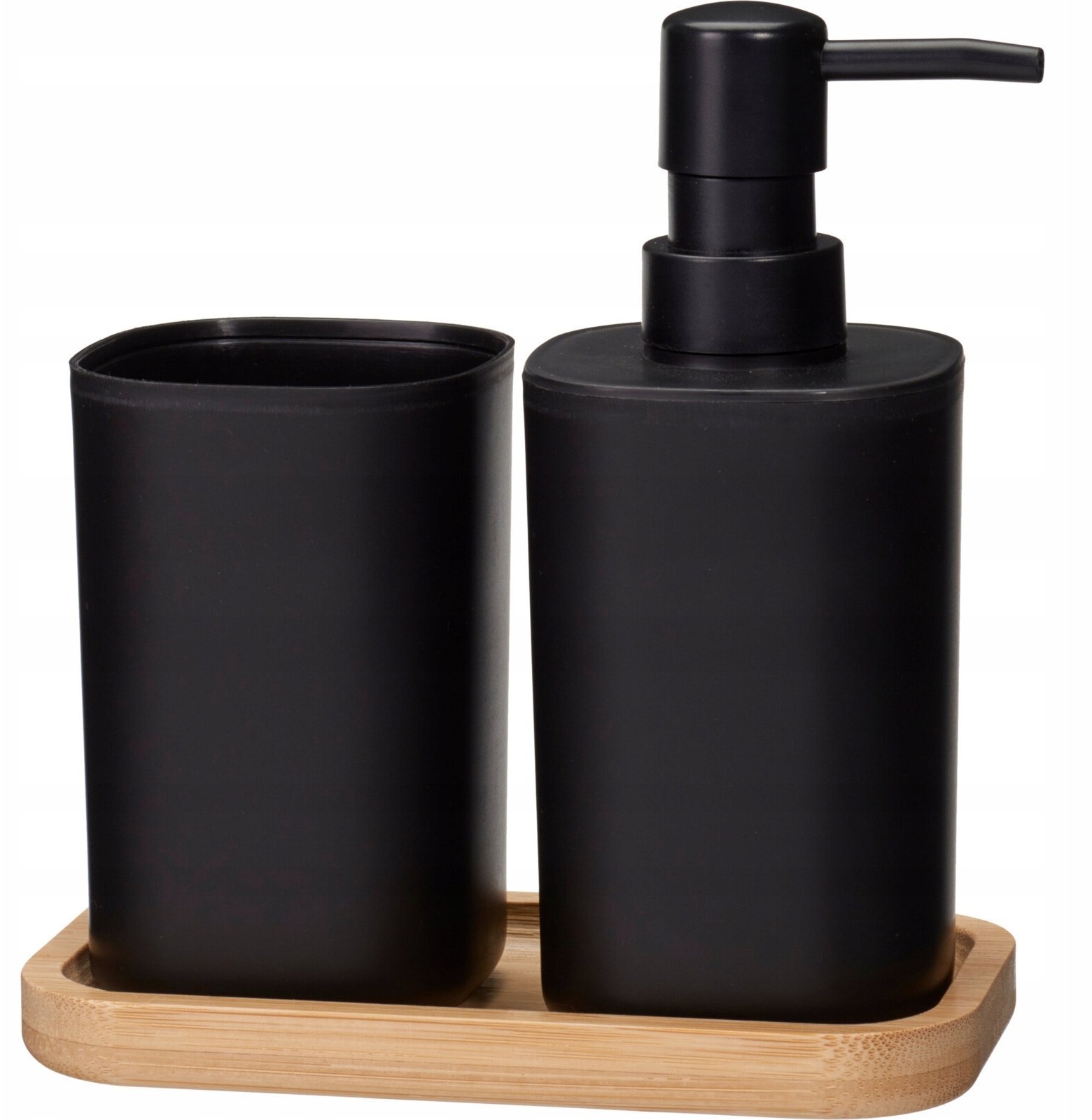 Komplet łazienkowy CUB, czarny, 3 sztuki