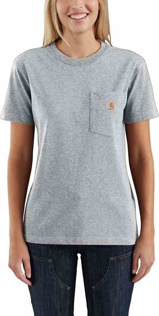 Carhartt Koszulka Carhartt WK87 Workwear Pocket S/S Grey