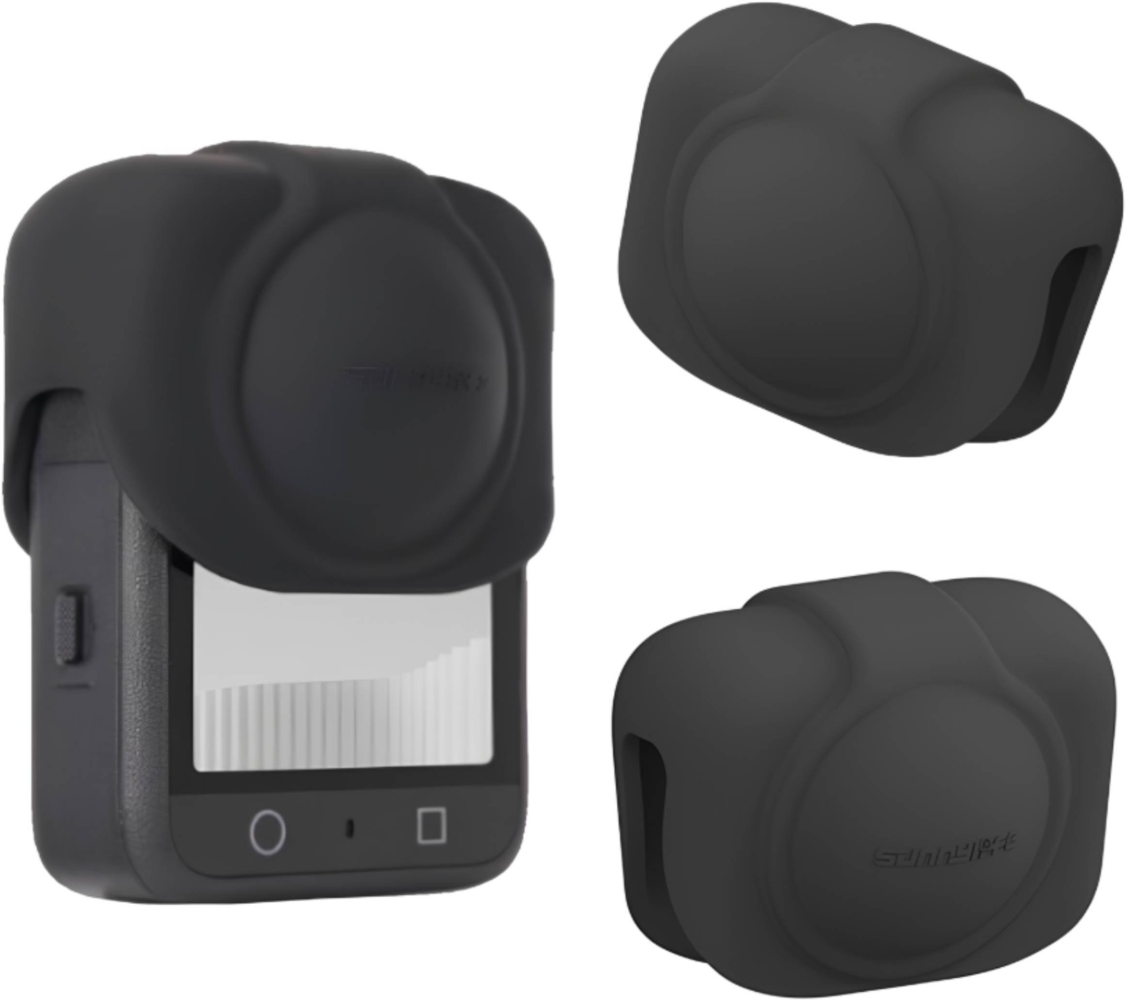 MIĘKKA SILIKONOWA OSŁONA OCHRONNA OBIEKTYWU DO KAMERY DJI OSMO 360 - CZARNA