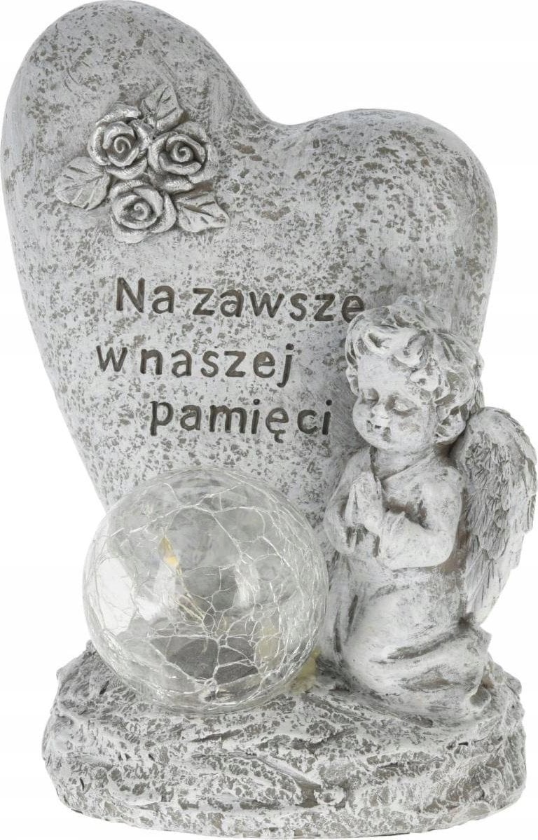 Home Styling Collection FIGURKA ANIOŁEK ZNICZ NAGROBNY LED NA ZAWSZE W NASZEJ PAMIĘCI