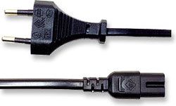 Kabel zasilający Manhattan Audio Ósemka Euro na C7 1,8m Czarny (ZIP339100)