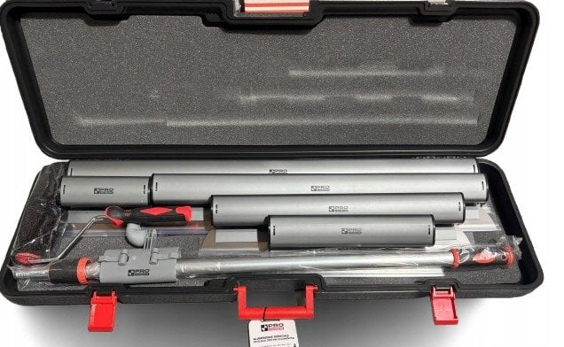 ZESTAW ALUM. SZPACHLI Z WYMIENNYM OSTRZEM 25,40,60,80.100 CM