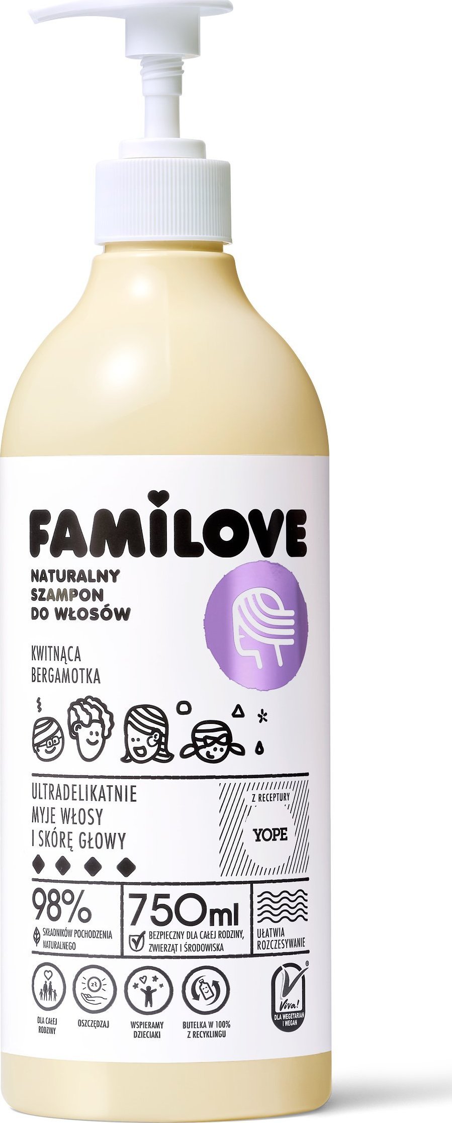 Yope YOPE Szampon do włosów rodzinny FAMILOVE 750ml