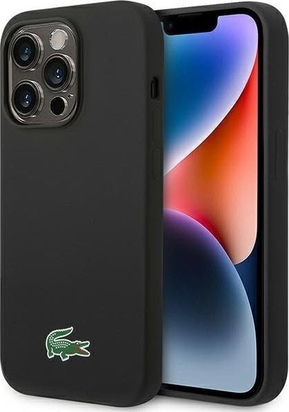 DefaultBrand Etui Lacoste do iPhone 14 Pro 6.1" czarny/black hardcase Silicone MagSafe