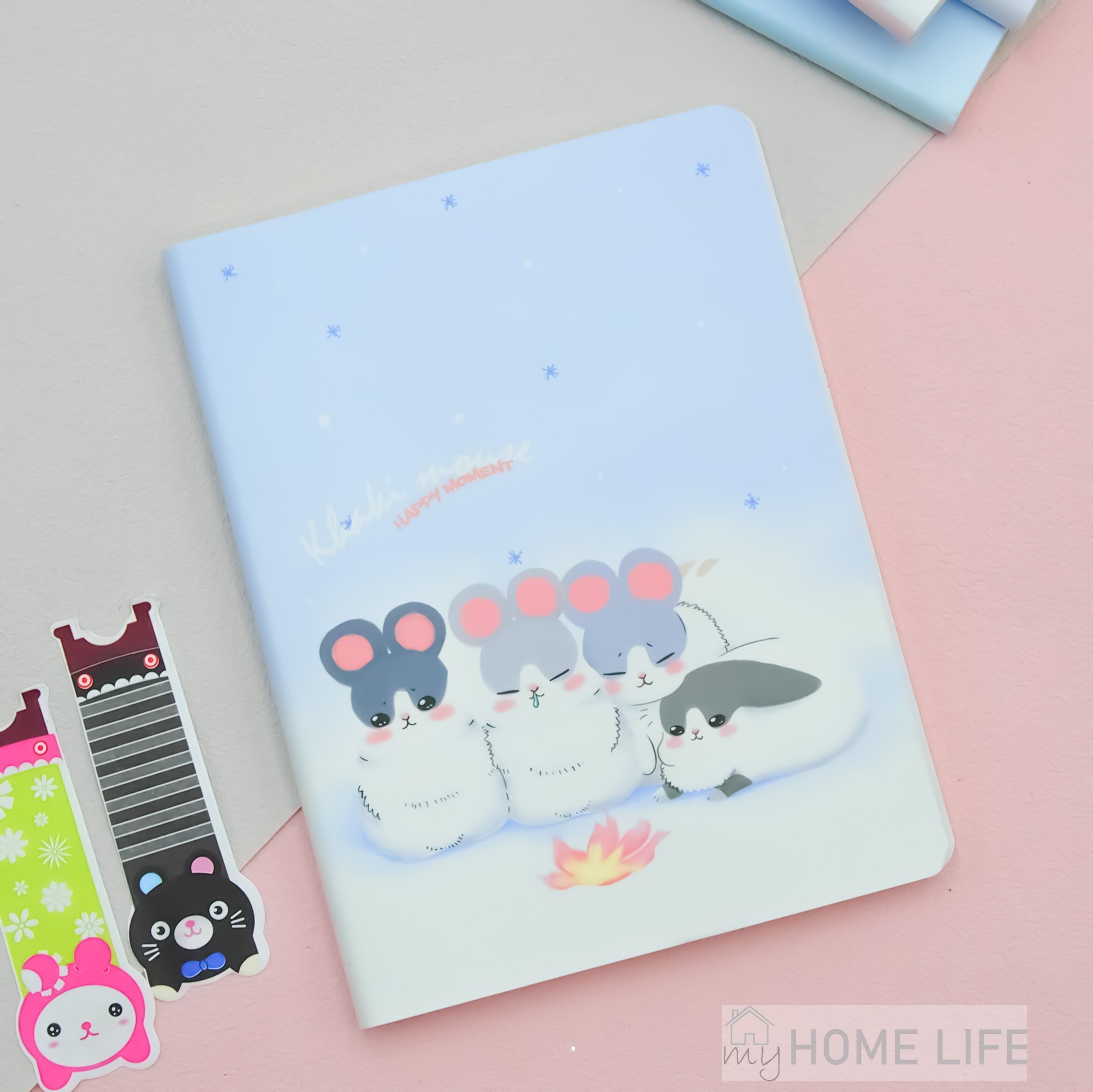 myHomelife Notes zeszyt w linię Happy Moment A6 myszka #4 ognisko