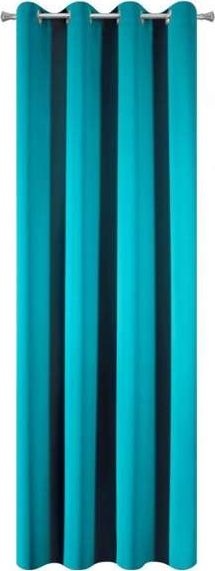 Eurofirany Zasłona zaciemniająca BLACKOUT gładka, półmatowa Morski 140X250 Przelotki