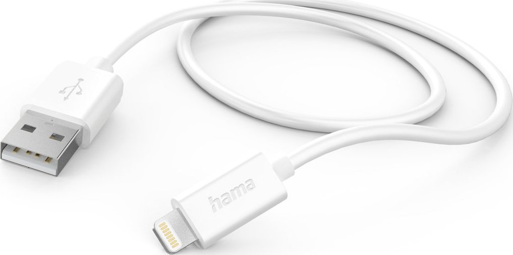 Kabel USB Hama USB-A - Lightning 1 m Biały (002015790000)