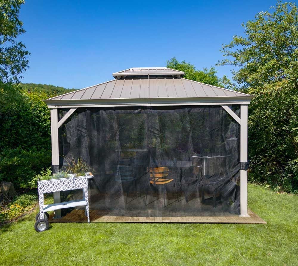 SOJAG SOJAG Pawilon Aluminiowy Gazebo Messina 10x12 z moskitierą szampan 298x363x292 cm