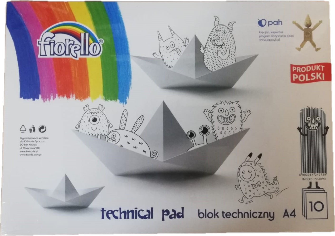 KW Trade Blok techniczny A4 10k biały