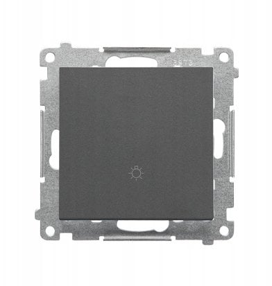 Simon 55 Przycisk światło” (moduł) 10 AX, 250 V~, szybkozłącza Grafitowy mat TS1.01/116