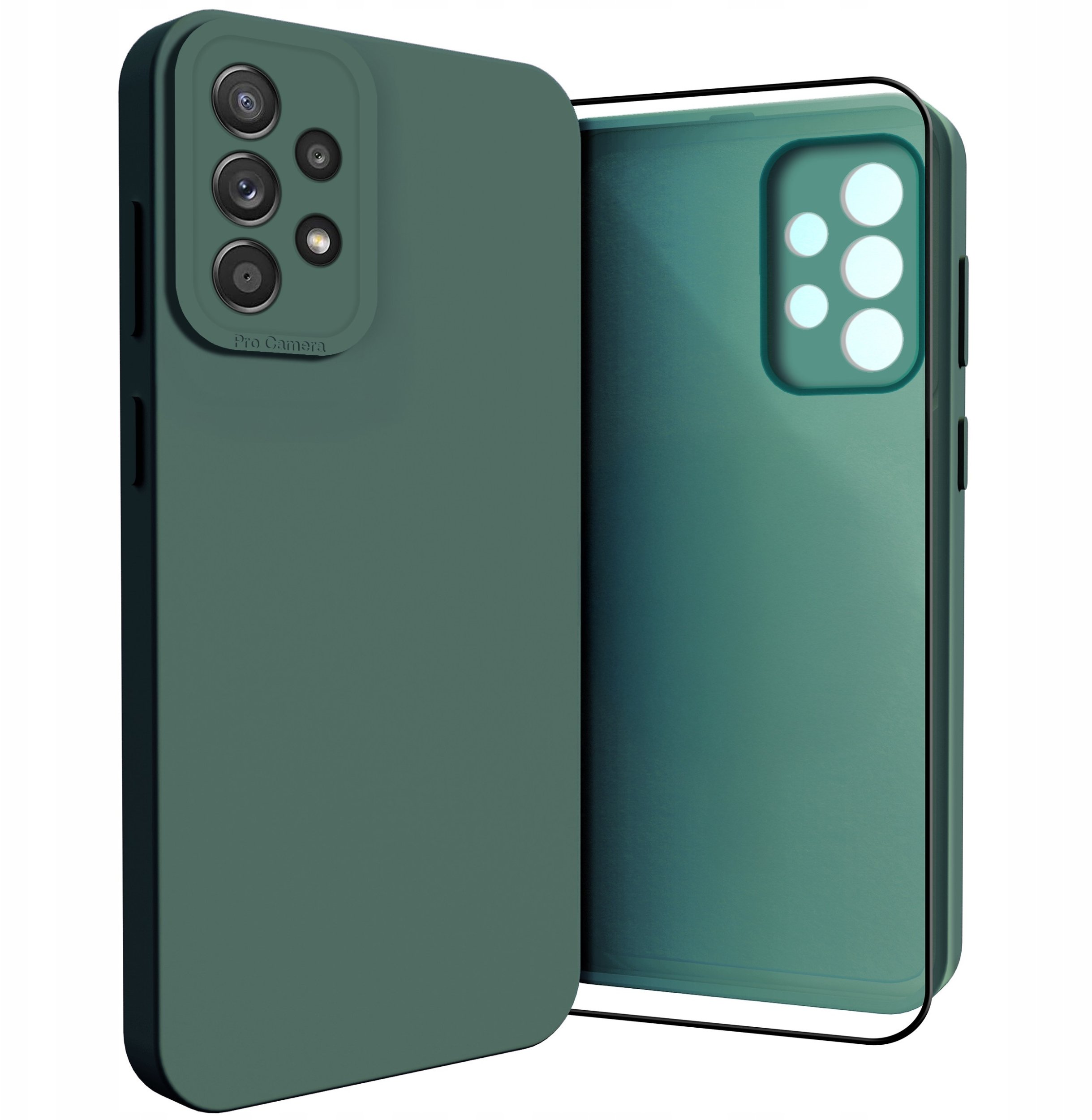 Etui do Samsung Galaxy A13 4G (Osłona Kamery, Zielone, Plecki) Szkło 9H