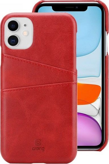 Crong Neat Cover - Etui iPhone 11 Pro z kieszeniami (czerwony)