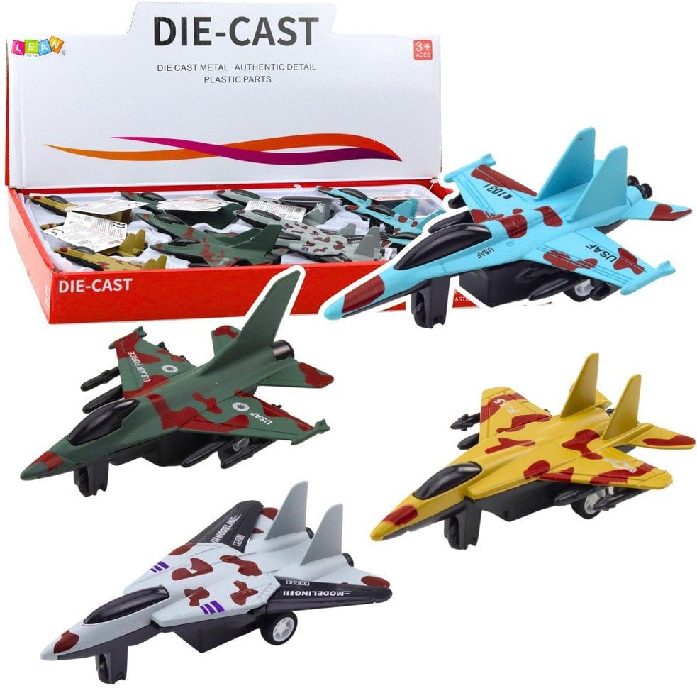 Myśliwiec Wojskowy Z Napędem Frykcyjnym Metalowy 11cm Mix