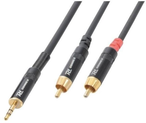 Kabel mini Jack męski (3,5mm) Stereo - 2x RCA (Cinch) męski 6m one size