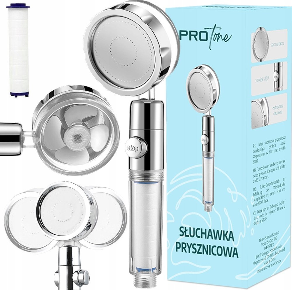 TURBO SŁUCHAWKA PRYSZNICOWA SHOW-TRB SILVER