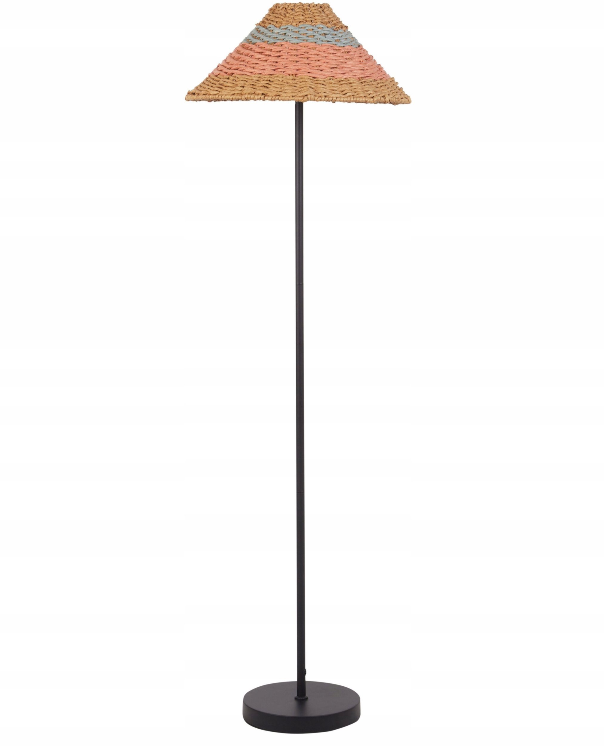 Lampa podłogowa Beliani Lampa podłogowa KYOGA Plecionka Beżowy