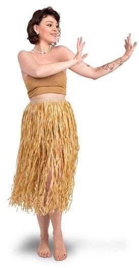 Spódnica z rafii rozmiar dla dorosłych słomkowa