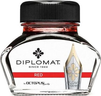 Diplomat atrament Diplo Octopus 30 ml szklany czerwony